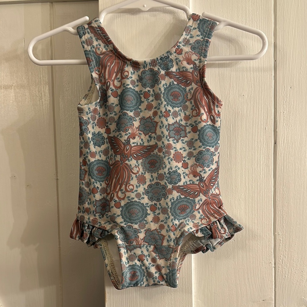 Floral Butterfly Print Swimsuit